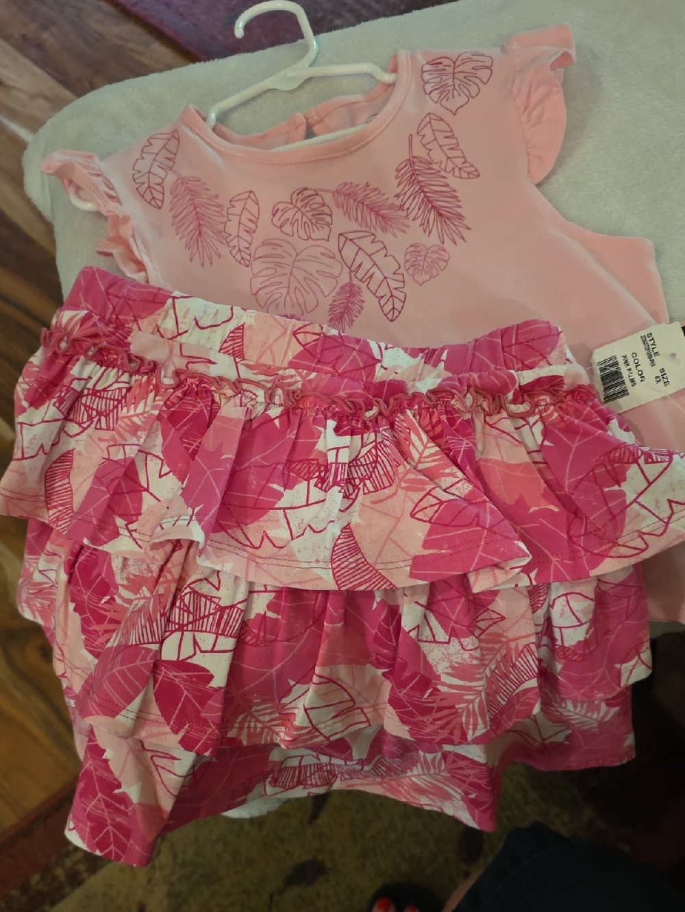Andy & Evan Pink Tropical Two-Piece Toddler Set